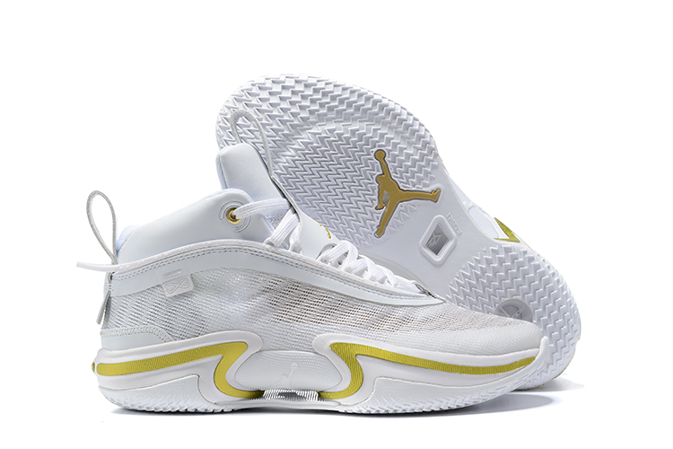 Air Jordan 36 White Gold Shoes - Click Image to Close